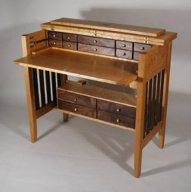 montana wood fly tying desk