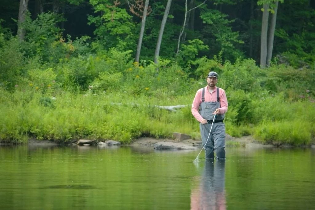 How do you fly fish with a sinking line?