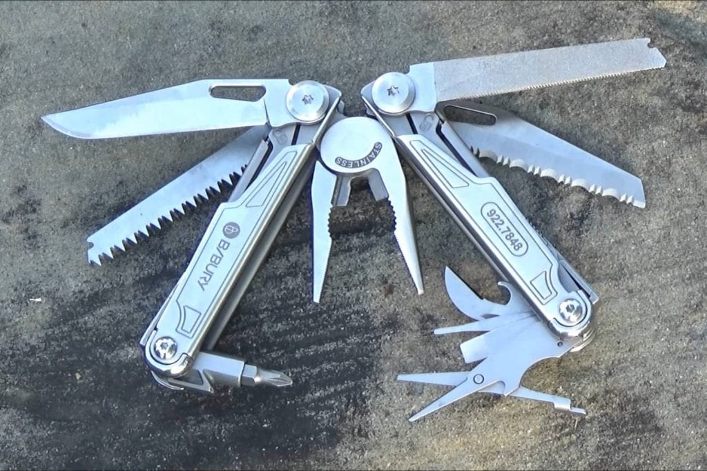 B/Bury Titanium 18 in 1 Multitool Pliers