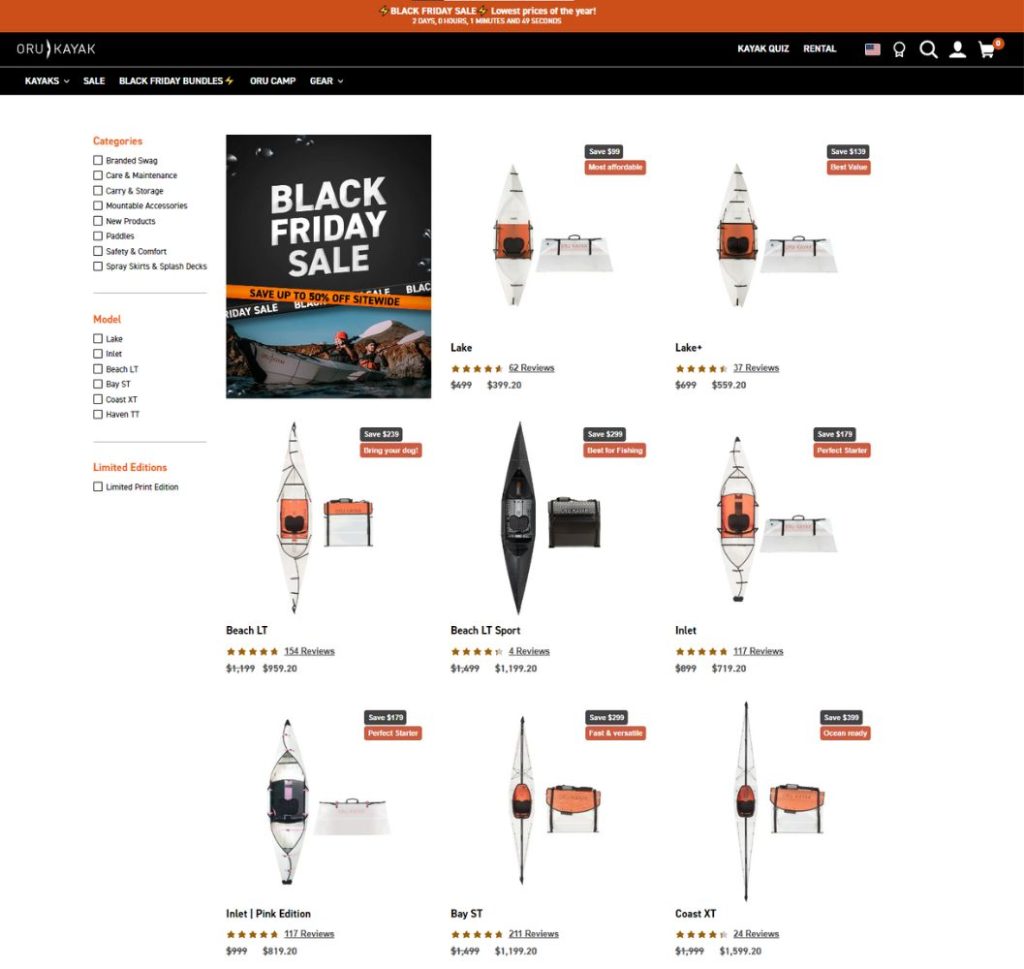 Black Friday Oru Kayak
